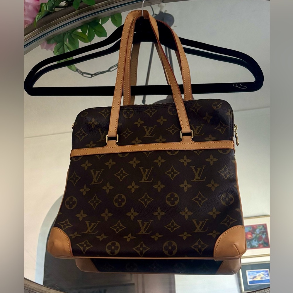Authentic Louis Vuitton Vintage Coussin Shoulder Bag GM Brown Canvas Monogram - Picture 5 of 12